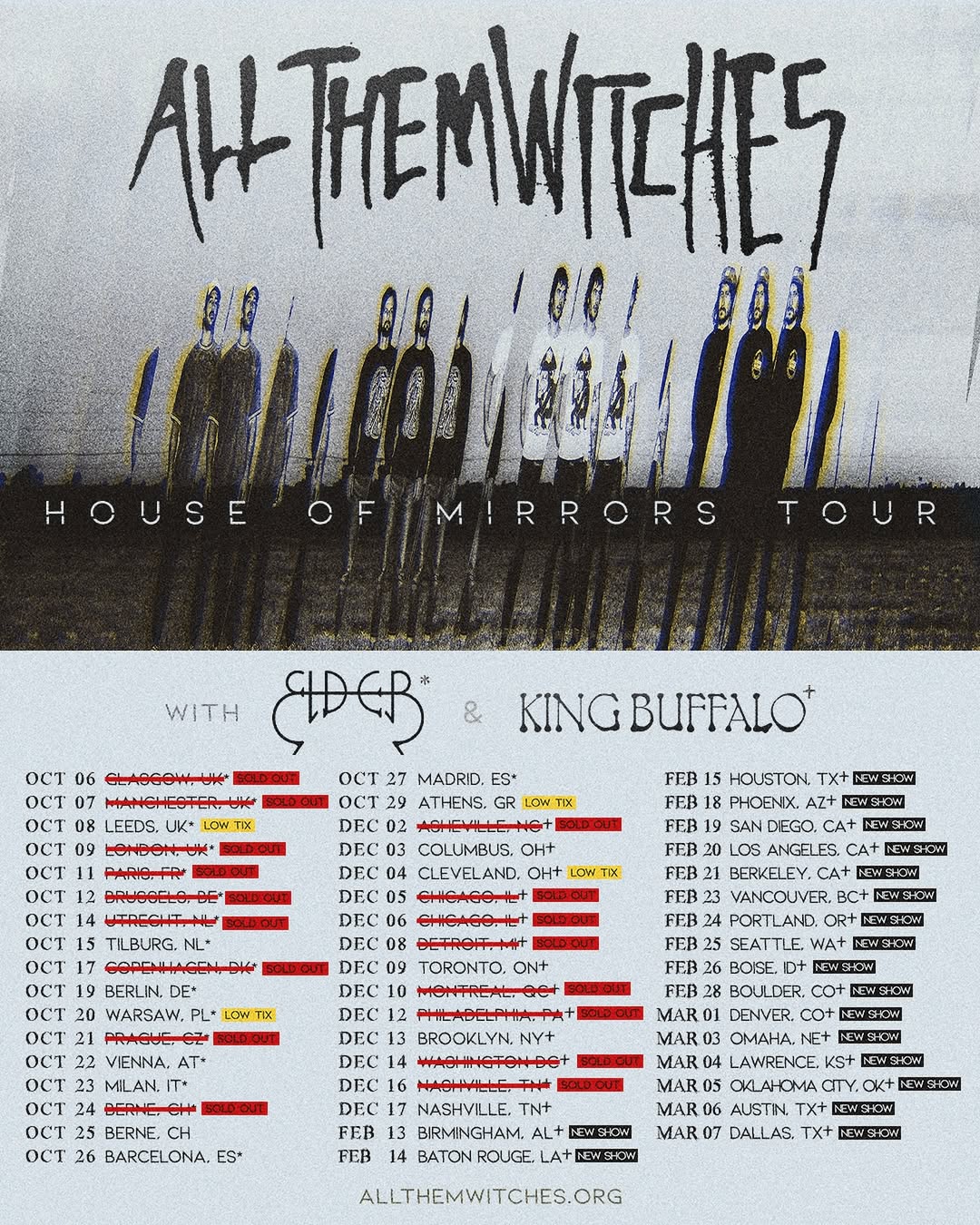 All Them Witches House of Mirrors Tour Poster 2026